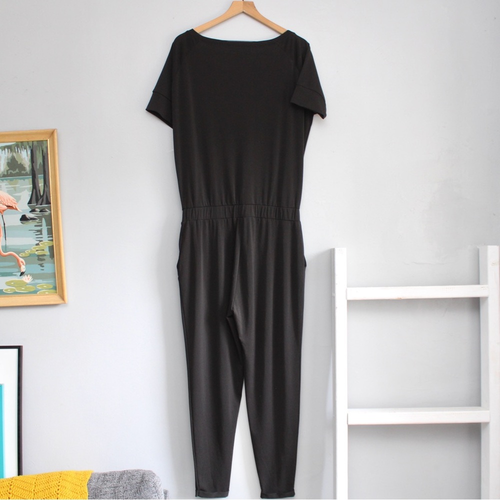 Michael Star Evereve Black Short Sleeve Off The Shoulder Jumpsuit Size Medium - Picture 5 of 7